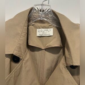 Z supply trench coat size medium